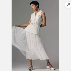 NWT Hutch Blazer Vest with Pleated Tulle Dress